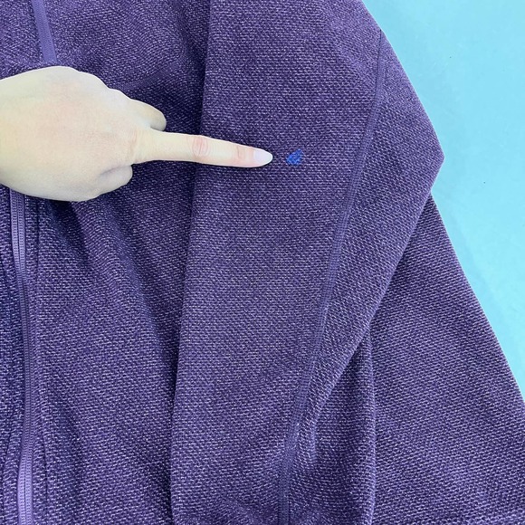 Duluth Men XXL Checkpoint Violet Full Zip Mock Jacket Softshell Fleece Pockets - Picture 13 of 13